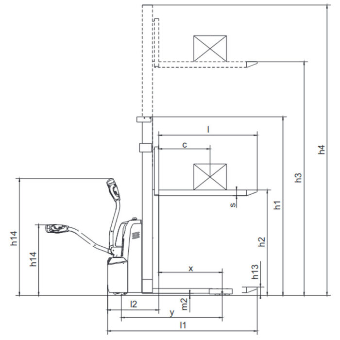 DELACCO Električni visokopodizni viličar 1000-1500kg 1600-3500mm 1