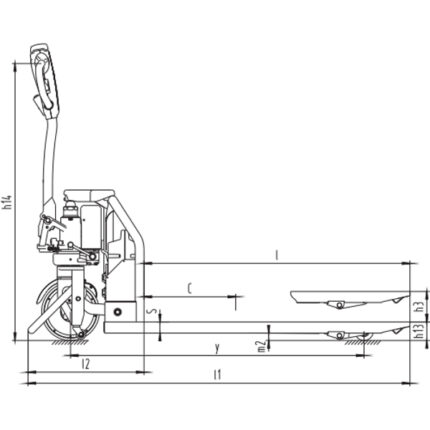 DELACCO Električni paletar 1200-1500kg Litij-ionska baterija 1