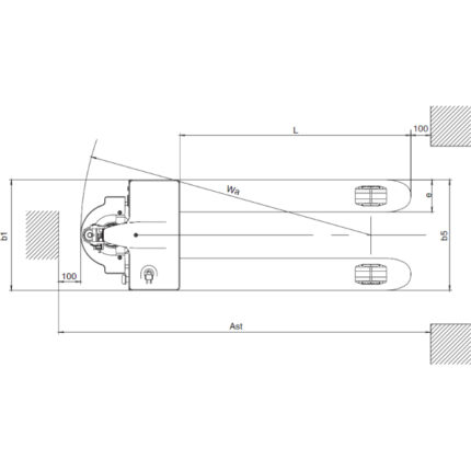 DELACCO Ručni električni paletni viljuškar 1500-2000kg Li-ion 2