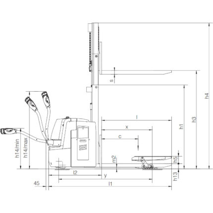 DELACCO Električni paletni viljuškar 2000kg 1600-2500mm AC 2