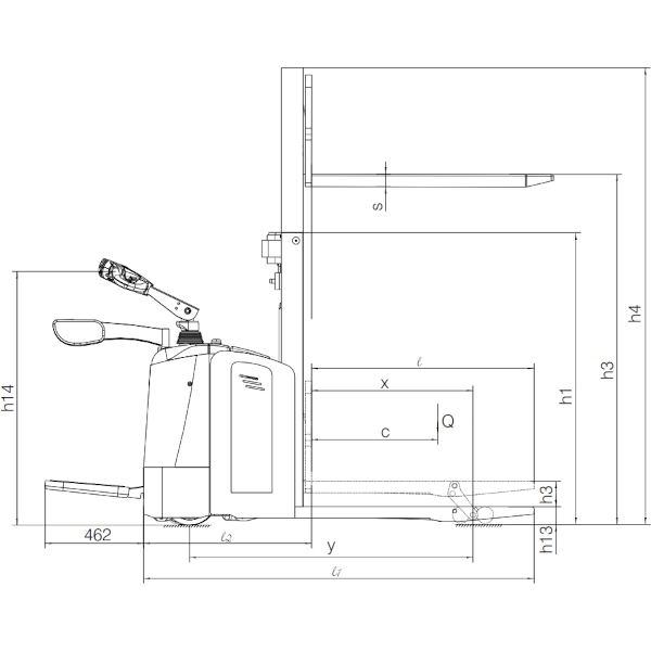 DELACCO Električni viljuškar 2000kg 1600-2500mm AC EPS 2