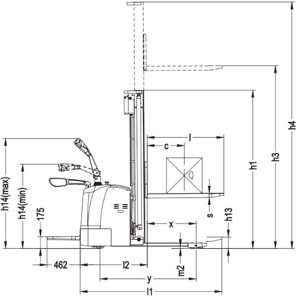 DELACCO Električni visokopodizni viljuškar 1600-5600mm
