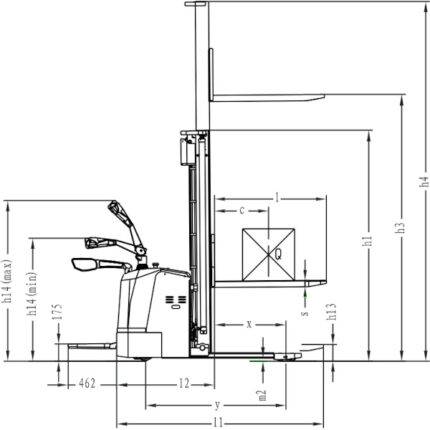 DELACCO Električni visokopodizni viljuskar 2000kg AC EPS -2